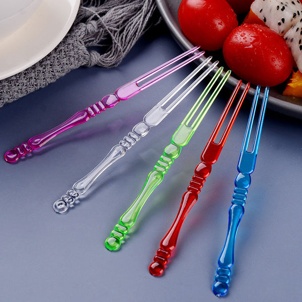 300pcs Disposable Plastic Fruit Forks