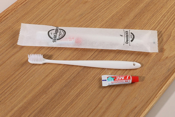 10Pcs  Disposable Toothbrush and Toothpaste