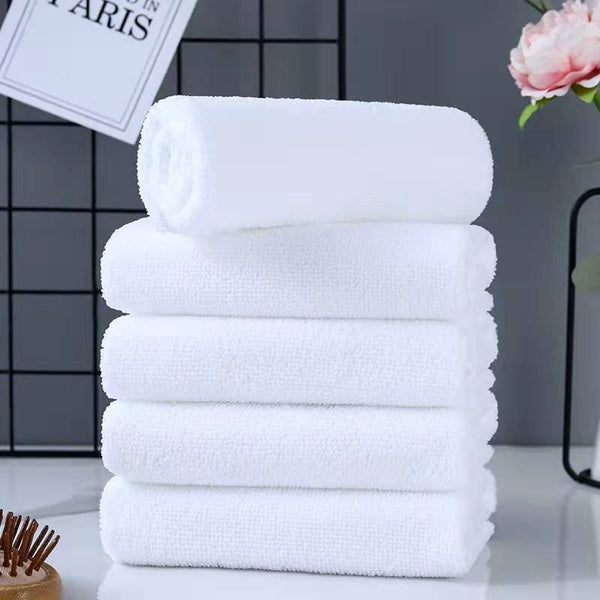 100pcs Microfiber white Cleaning Rags