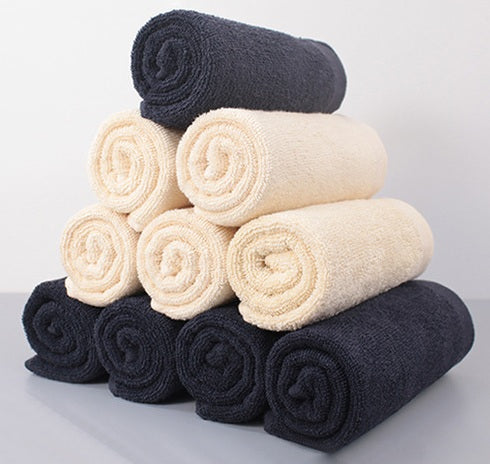 Salon Towels 100%Cotton Bleach Proof (24-Pack, 16x27 inches) Hand Towel (Black)