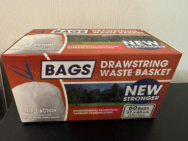 Garbage Bags one box,  57 x 60cm, Strong, 60pcs