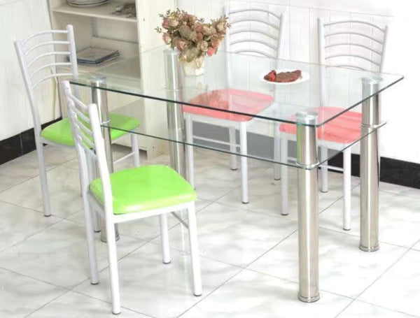 Toughened glass dining table