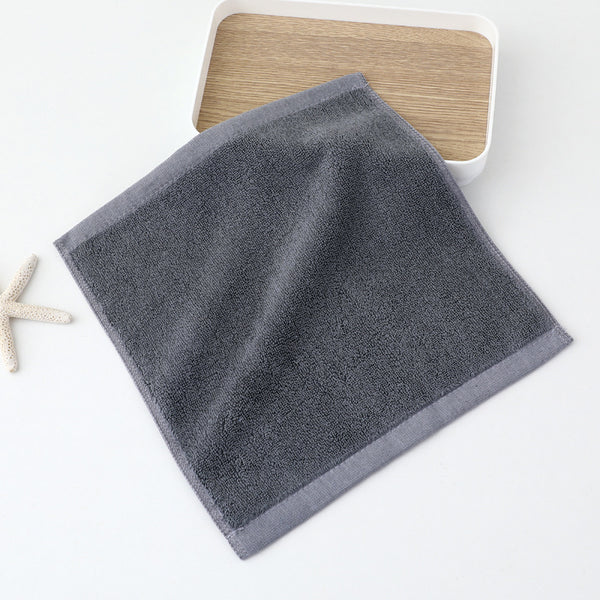 10-PCs Package Standard Grey Face Towel, 100% Cotton, 12x12, White, GSM400, 0.09lbs/40g